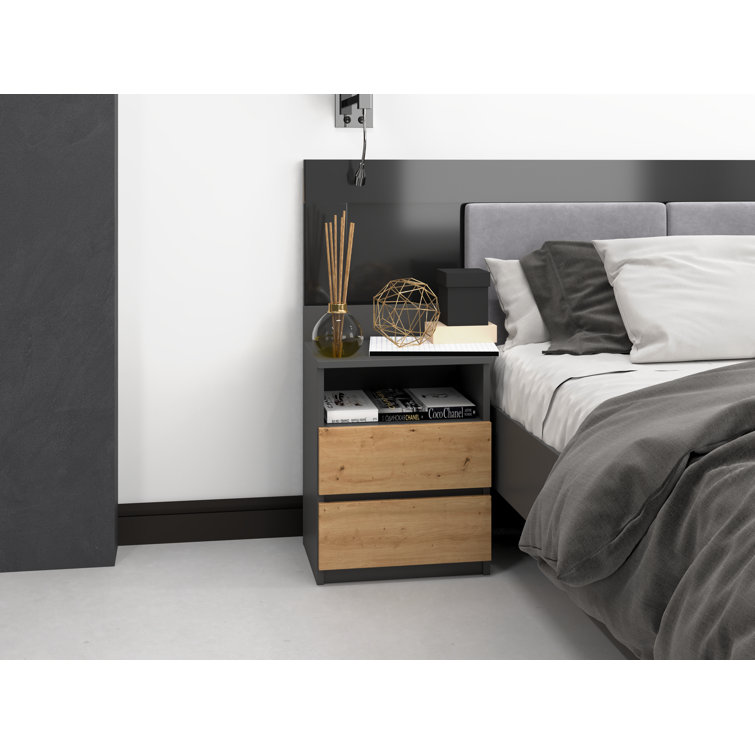 Abril 2 Drawer Bedside Table